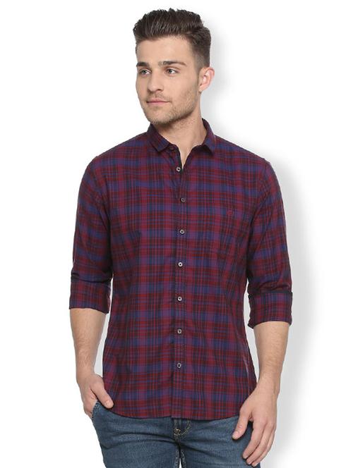 red cotton casual shirt - 15320437 - Very Small Image - 1