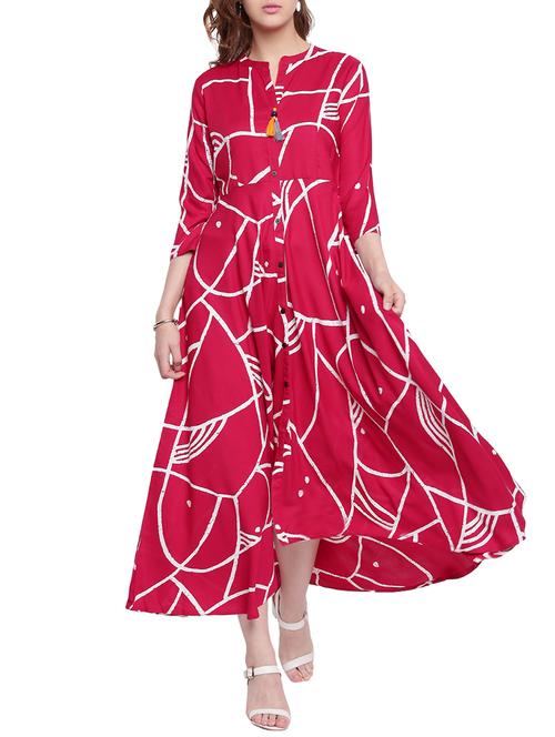 flared abstract print kurta - 15323096 - Very Small Image - 1