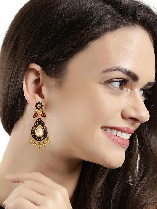 meenakari earrings - 15323396 - Very Small Image - 1