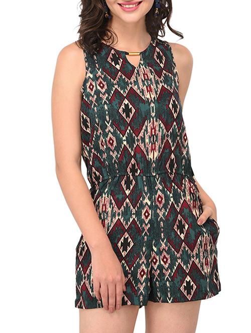 aztec printed sleeveless jumpsuit - 15323435 - Very Small Image - 1