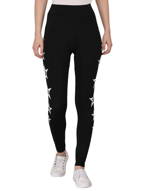 high rise star print track pant - 15324057 - Very Small Image - 1