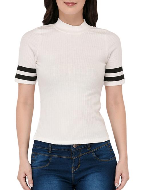 ribbed varsity stripe top - 15324081 - Very Small Image - 1