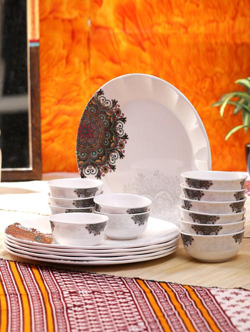 ethnicity dora 18 pieces melamine combo set - 15324790 - Very Small Image - 1