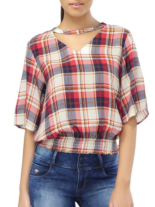 choker neck blouson top - 15324961 - Very Small Image - 1