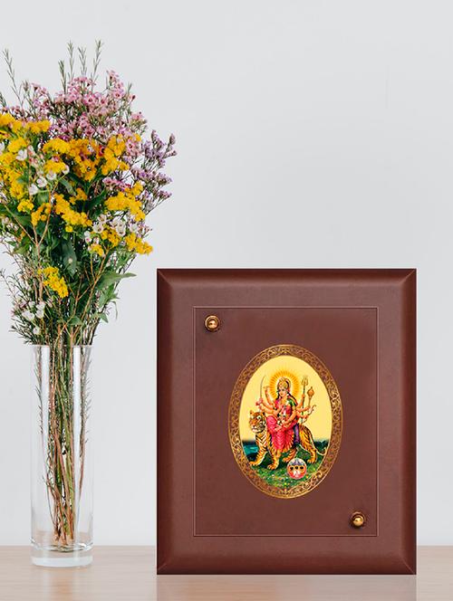 mdf wall hanging frame gold plated royal foil durga maa - 15325350 - Very Small Image - 1