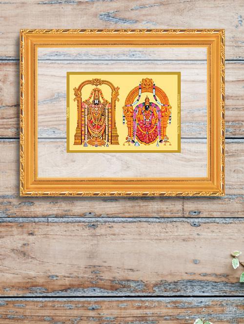 double glass wall hanging frame gold plated padmawati bala ji - 15325616 - Very Small Image - 1