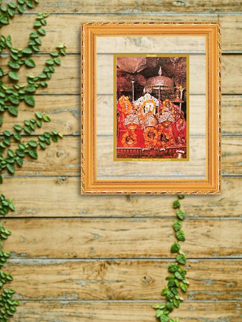 double glass wall hanging frame gold plated vaishno devi darbar - 15325686 - Very Small Image - 1