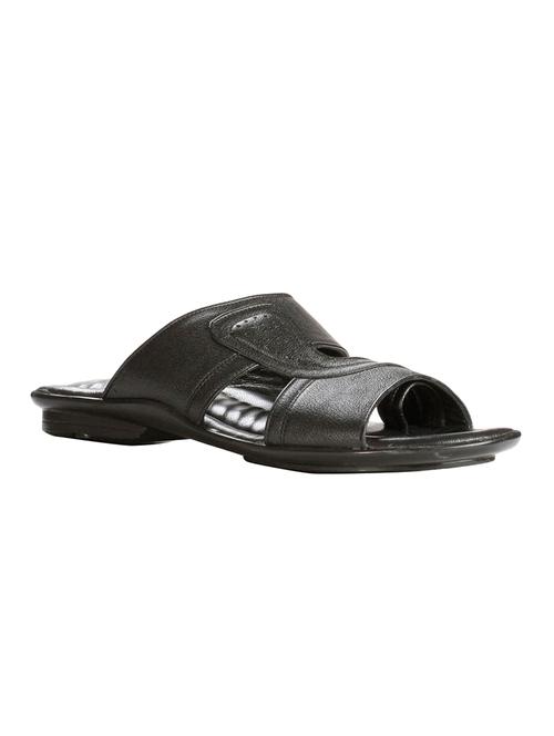 black Leatherette slip on slipper - 15326209 - Very Small Image - 1