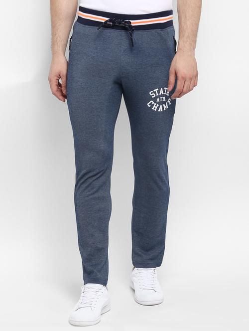 blue cotton ankle length track pant - 15327327 - Very Small Image - 1