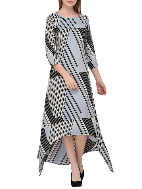 geometric print high low dress - 15328077 - Very Small Image - 1