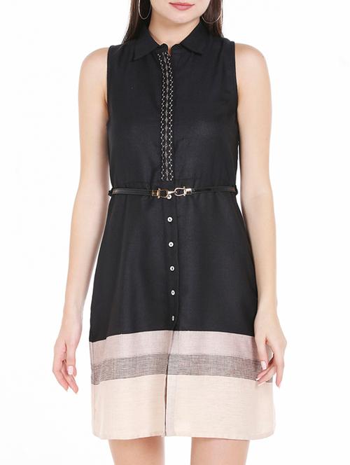 Button up belted dress - 15328155 - Very Small Image - 1