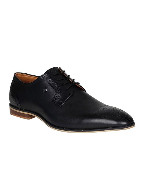 black leatherette lace-up derby - 15328859 - Very Small Image - 1