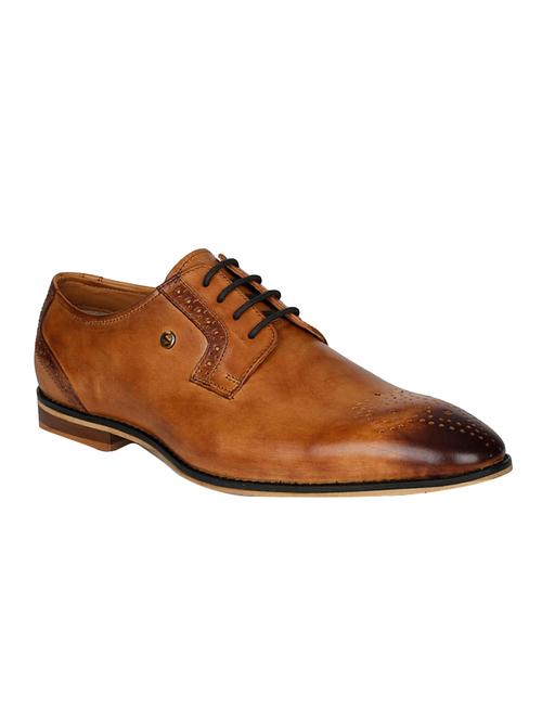 tan Leather lace-up derby - 15328860 - Very Small Image - 1