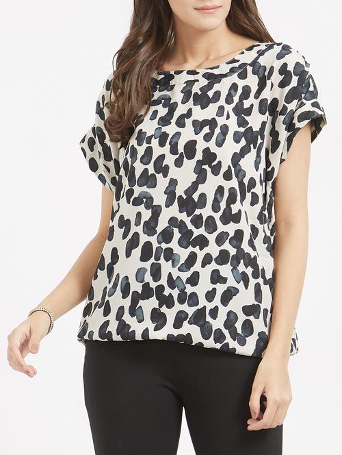 animal print dolman sleeved top - 15329112 - Very Small Image - 1