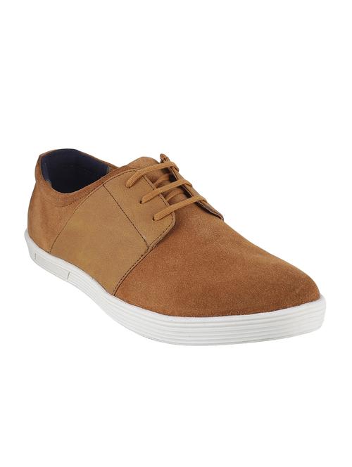 tan suede lace up sneaker - 15330711 - Very Small Image - 1