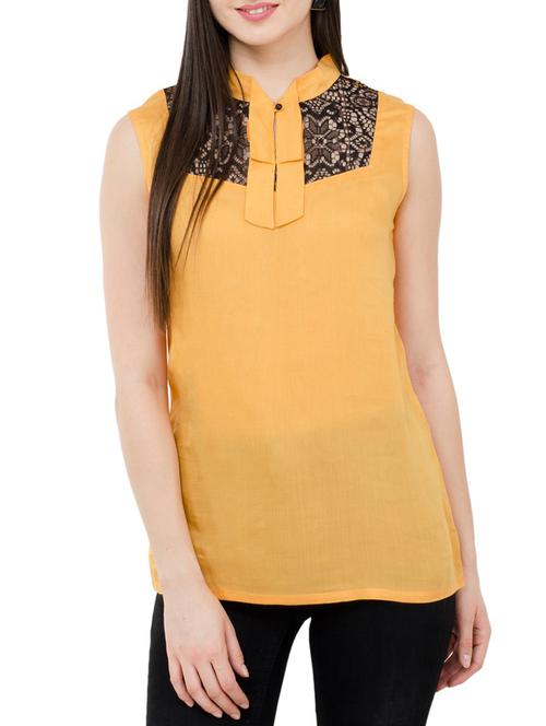 women's straight mandarin neck top - 15331267 - Very Small Image - 1