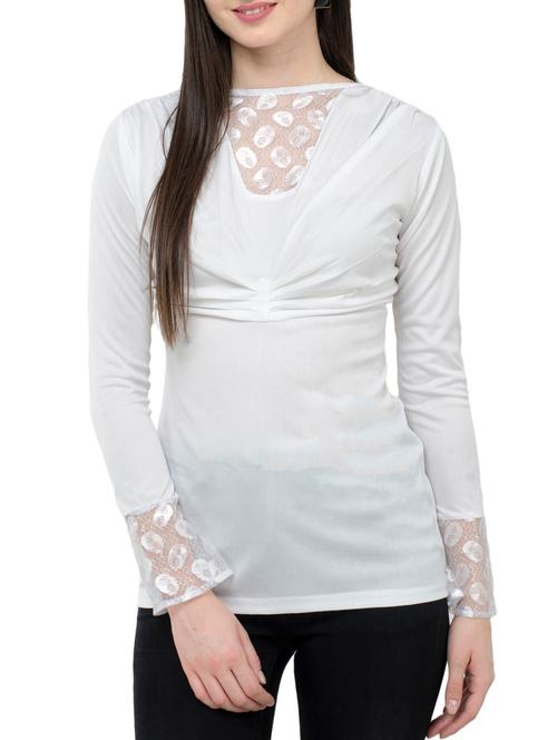 women's straight boat neck top - 15331273 - Very Small Image - 1