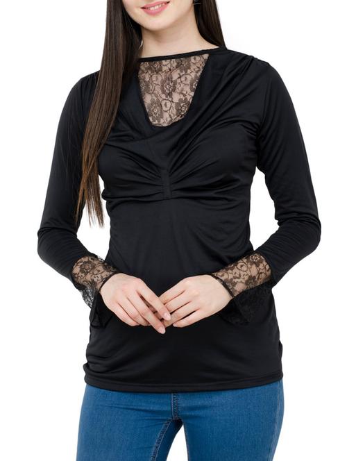 women's straight boat neck top - 15331294 - Very Small Image - 1