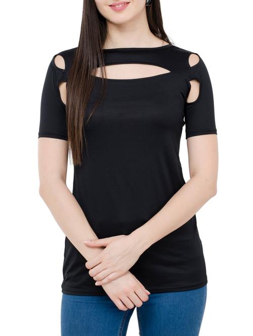 women's straight boat neck top - 15331296 - Very Small Image - 1