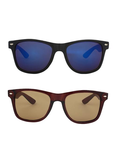 zyaden combo of 2 wayfarer and wayfarer sunglasses- combo 2602 - 15332618 - Very Small Image - 1