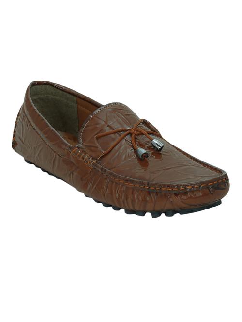 tan patent leather slip on loafers - 15332955 - Very Small Image - 1