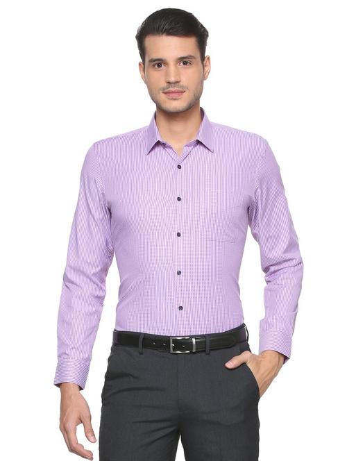 purple cotton blend formal shirt - 15333402 - Very Small Image - 1