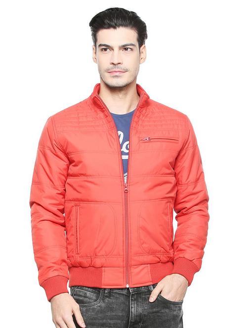 red solid quilted jacket - 15334842 - Very Small Image - 1