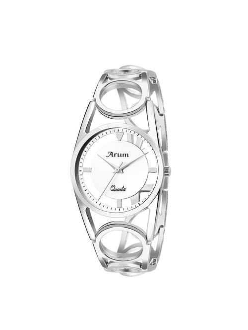 arum white round dial with metal strap watch for women - 15335302 - Very Small Image - 1