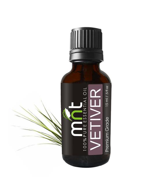 mnt vetiver essential oil (15ml) 100% pure natural & therapeutic grade for aromatherapy, massage, hair care and skin care - 15336402 - Very Small Image - 1