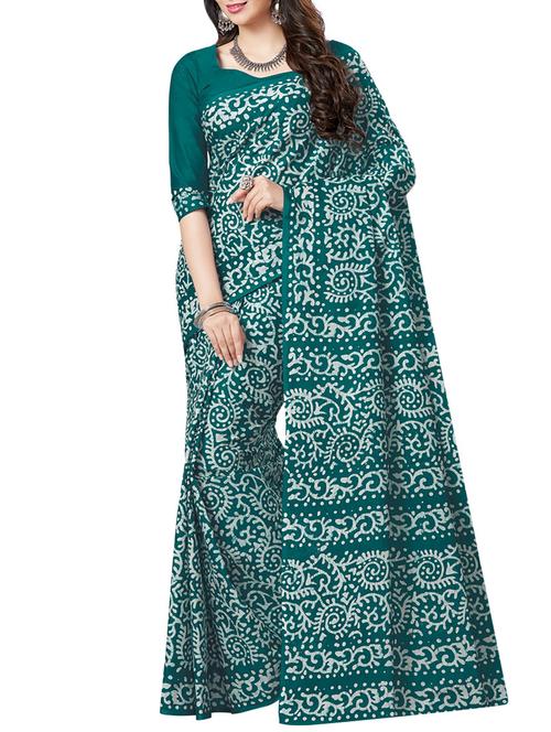 batik printed saree with blouse - 15337166 - Very Small Image - 1