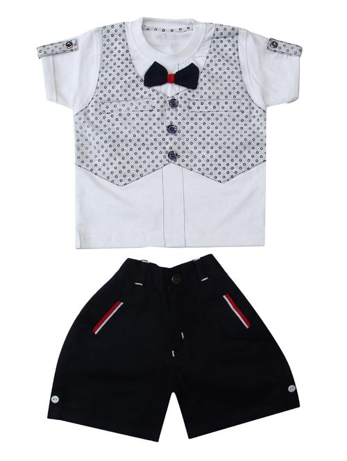 white cotton shorts set - 15337430 - Very Small Image - 1