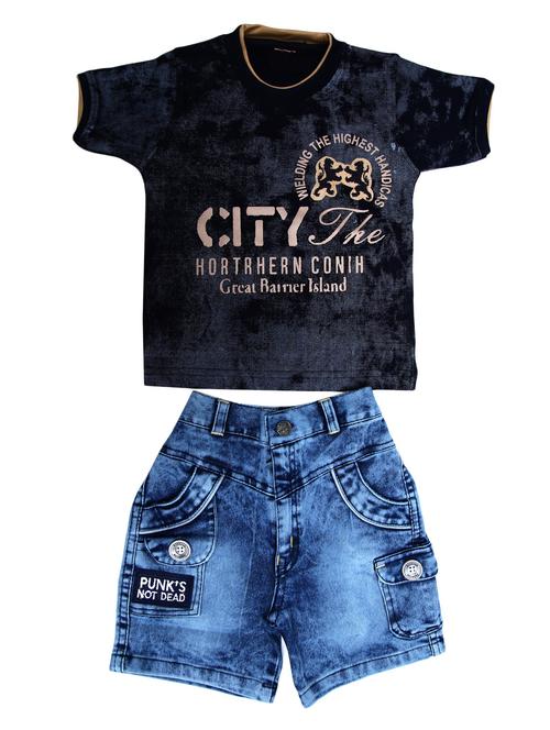 blue cotton shorts set - 15337436 - Very Small Image - 1