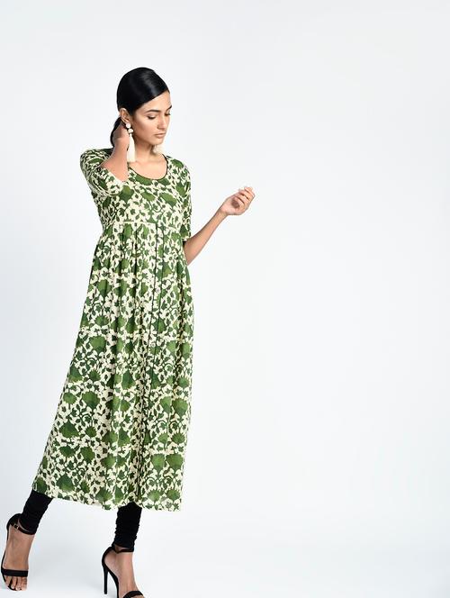 flared dabu kurta - 15337895 - Very Small Image - 1