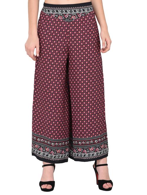 printed flared palazzo - 15338410 - Very Small Image - 1