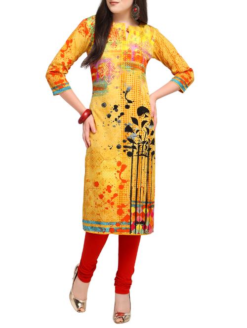 straight printed kurta - 15338691 - Very Small Image - 1