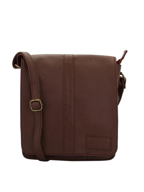 tan leatherette (pu) sling bag - 15338913 - Very Small Image - 1