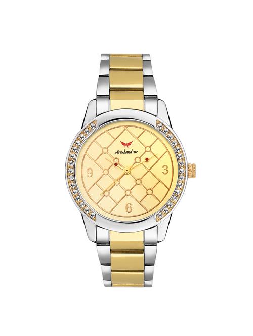armbandsur silver & golden strap golden dial watch- abs0041ggg - 15339036 - Very Small Image - 1