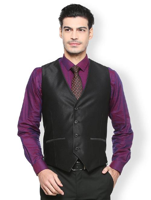 black viscose waist coat - 15341804 - Very Small Image - 1