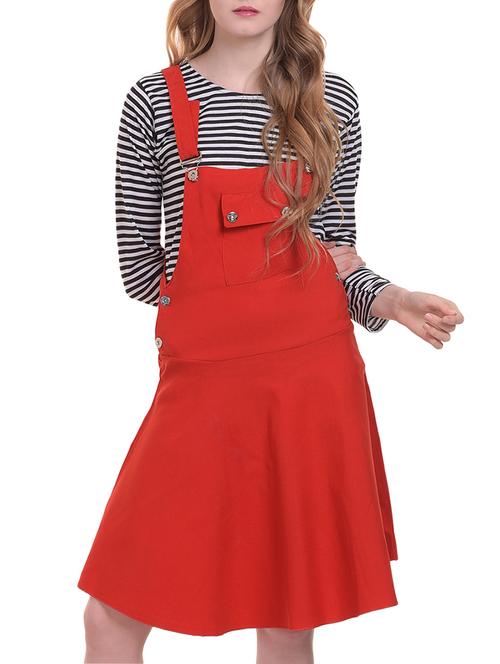 flared patch pocket dungaree dress - 15345553 - Very Small Image - 1