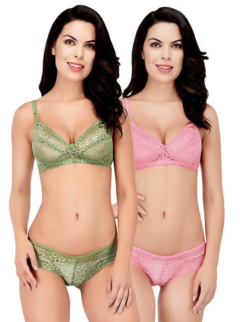 laced bra and panty set - 15346564 - Very Small Image - 1