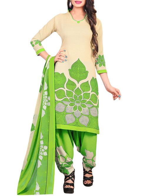 printed unstitched salwar suit - 15346599 - Very Small Image - 1