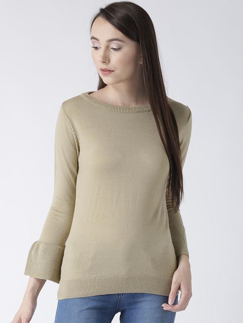 flute sleeve solid pullover - 15347367 - Very Small Image - 1