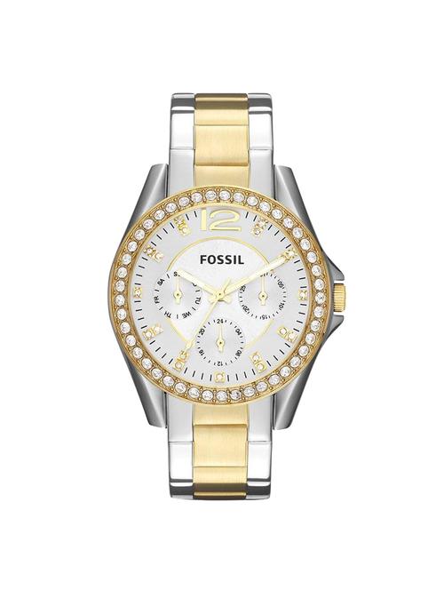 fossil riley analog silver dial womens watch - es3204 - 15348012 - Very Small Image - 1