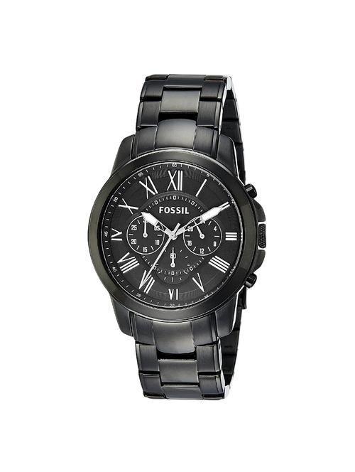 fossil grant chronograph analog black dial mens watch - fs4832 - 15348128 - Very Small Image - 1
