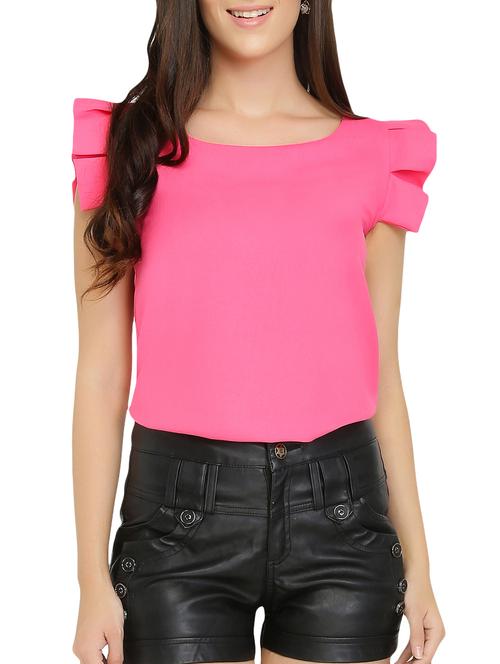 pleated ruffle sleeved top - 15349240 - Very Small Image - 1