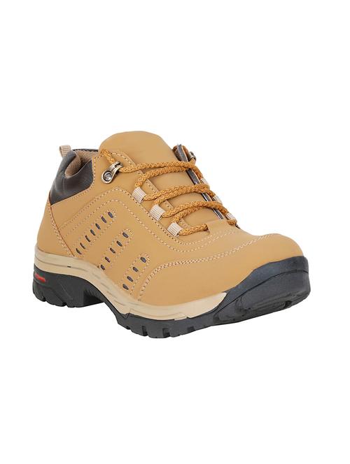 beige leatherette lace up shoes - 15350358 - Very Small Image - 1