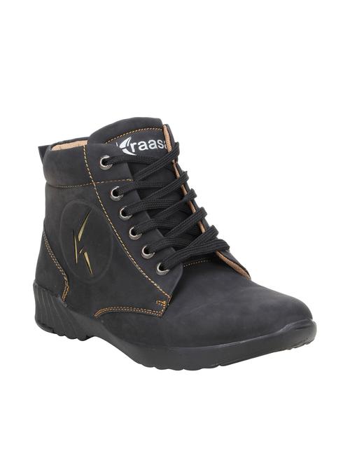 black leatherette high ankle boot - 15350371 - Very Small Image - 1