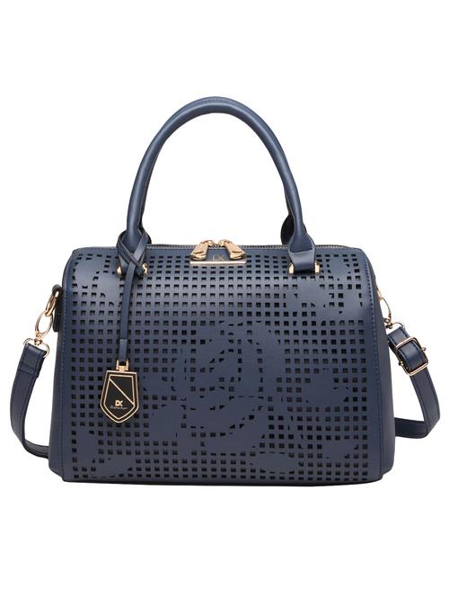 blue leatherette (pu) handbag - 15350437 - Very Small Image - 1