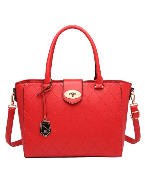 red leatherette (pu) handbag - 15350443 - Very Small Image - 1