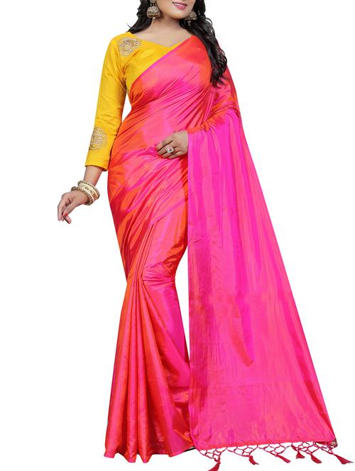 solid mysore silk saree with tassels with blouse - 15354560 - Very Small Image - 1